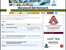 Tablet Screenshot of marylandbids.com